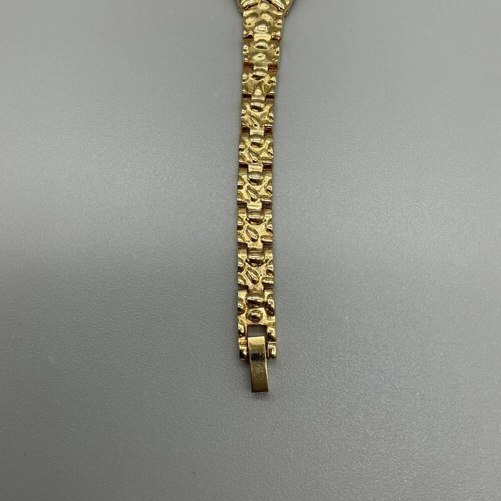Vtg Elgin Galaxy Womens Watch 19mm Silver Gold Tone Bracelet New Battery 7.5